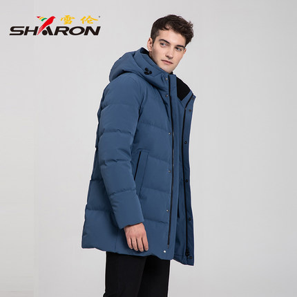 雪伦羽绒服男中长款连帽鹅绒户外商务休闲外套商场同款12612