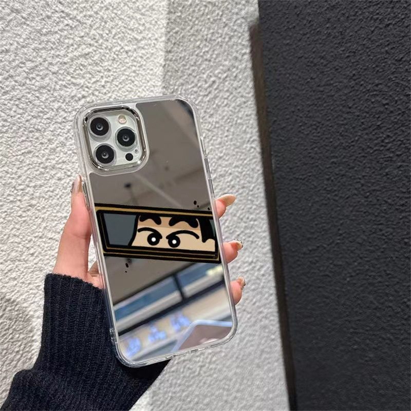 2024新款高颜值高档偷看小新适用iPhone15promax苹果14手机壳13 12 女xs/xr /7补妆镜外壳,3C数码配件,手机保护套/壳,淘宝优惠券,粉丝福利购,淘宝优惠卷