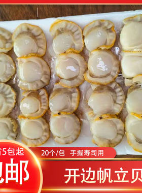 冷冻冻煮裙边贝熟帆立贝手握寿司开边帆立贝即食寿司摆摊用20只装