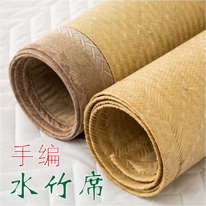竹席手工编织水竹席纯天然竹席蔑席头层竹青舒席环保竹席1.8M订制