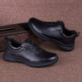 Износостойкая кожаная спортивная обувь для отдыха, мужские нескользящие туфли для кожаной обуви, тренд сезона, из натуральной кожи, воловья кожа