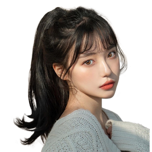 空气刘海假发女夏季自然前额漫画假刘海隐形无痕真发齐刘海假发片