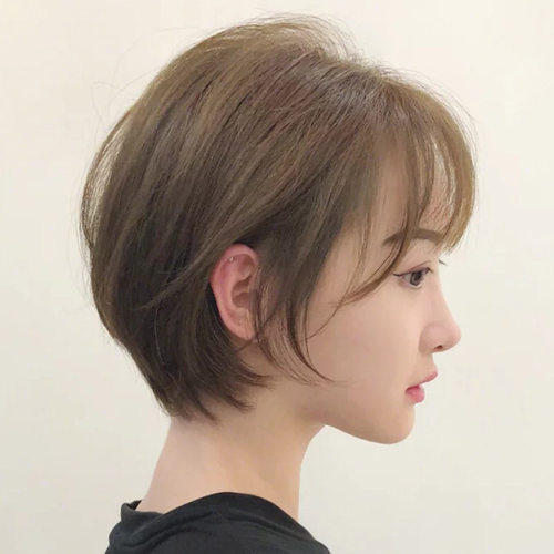 修脸波波头自然假发套