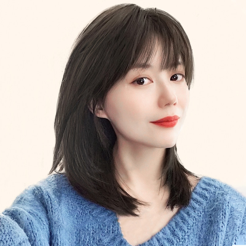 假发女中长发夏季2023年时尚新款自然仿真全头套锁骨发短发假发套