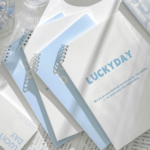 三年二班 LUCKYDAY斜角线圈本高颜值笔记本本子PP错题本日记本薄脆本记事本b5初中生必备学习用品高中生专用k