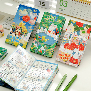 三年二班 月光花园日计划本A6自律打卡本日程本便携随身迷你笔记小本子记事本记录本口袋本学习文具初高中F