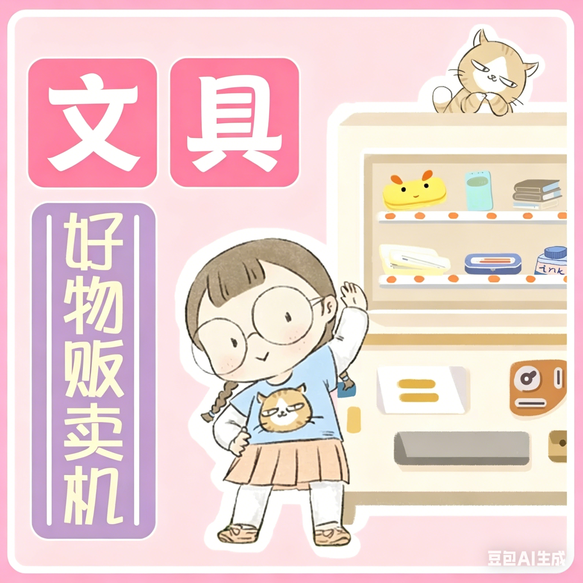 三年二班 5元起好物贩卖机全新产品文具福袋 笔记本中性笔笔袋文件夹便利贴手帐文具任选