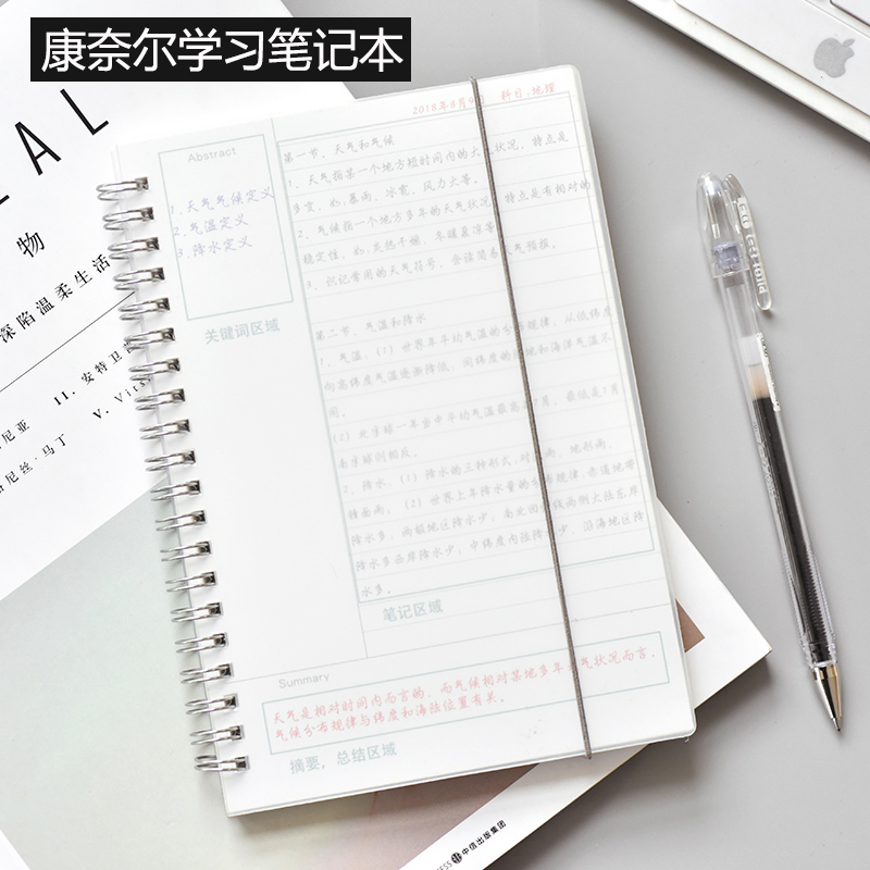 三年二班PP康奈爾筆記本初高中學霸本子文具考研作業本活頁線圈本考試高效率記事本子 5R筆記法課堂筆記