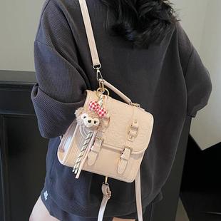 双肩包女时尚小众设计感2025新款学生韩版书包高级感轻便旅游揹包