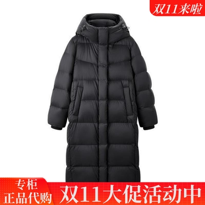 太平鸟黑金鹅绒羽绒服A1ACF4401