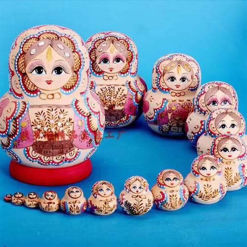 俄罗斯套娃15层椴木手工制作哈尔滨旅游纪念品节日礼物摆件玩具