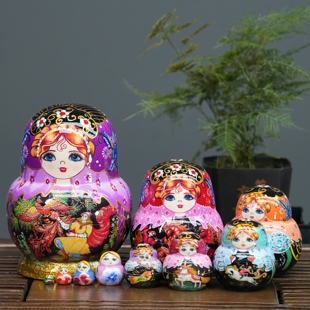 俄罗斯套娃10层正版精品哈尔滨旅游纪念品节日礼物摆件儿童玩具