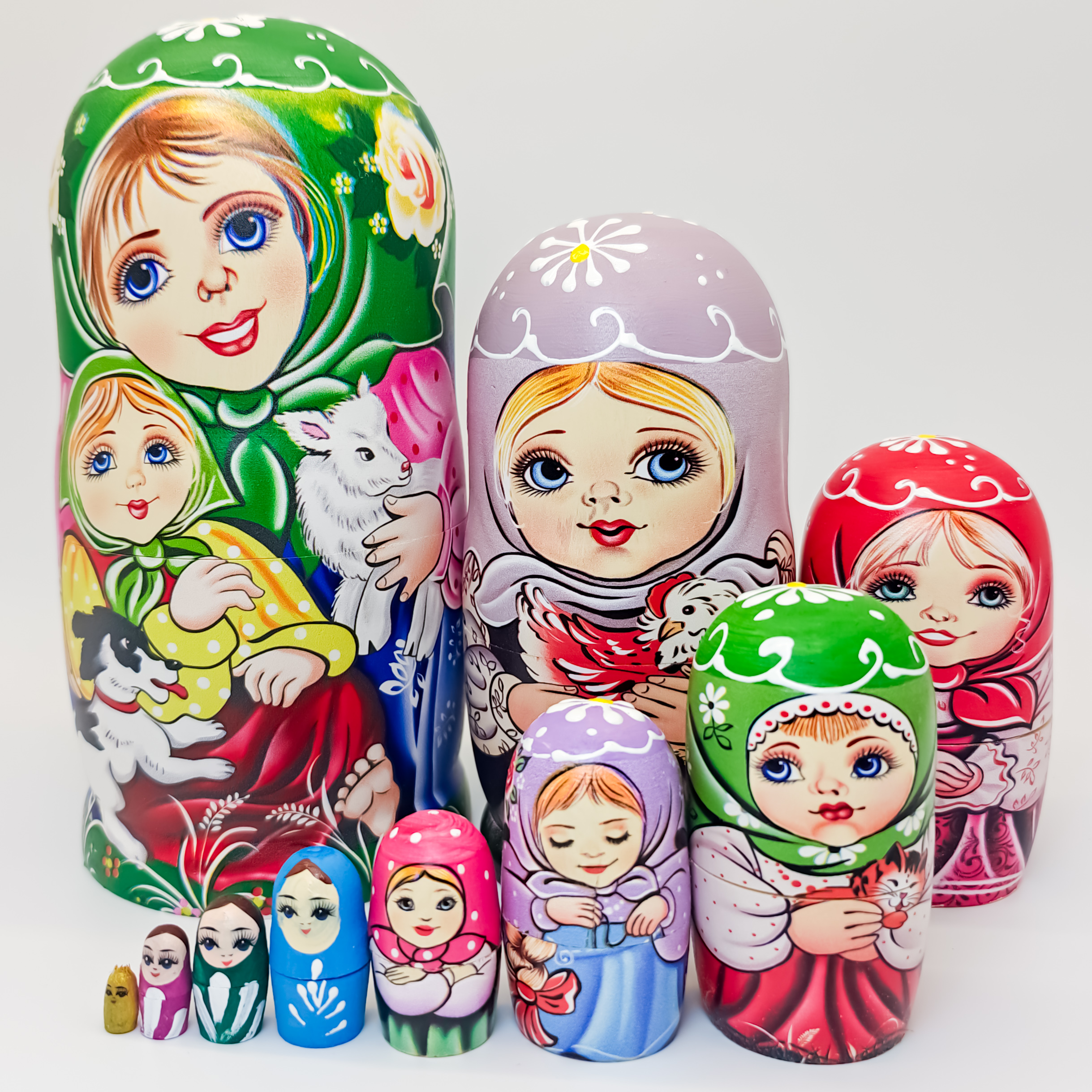 俄罗斯套娃10层哈尔滨冰雪节旅游纪念品节日礼物摆件儿童玩具