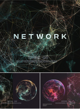 A3888矢量19张抽象几何科技风格球体状网络网格背景图 AI设计素材