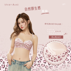 无钢圈小胸聚拢上托蕾丝文胸
