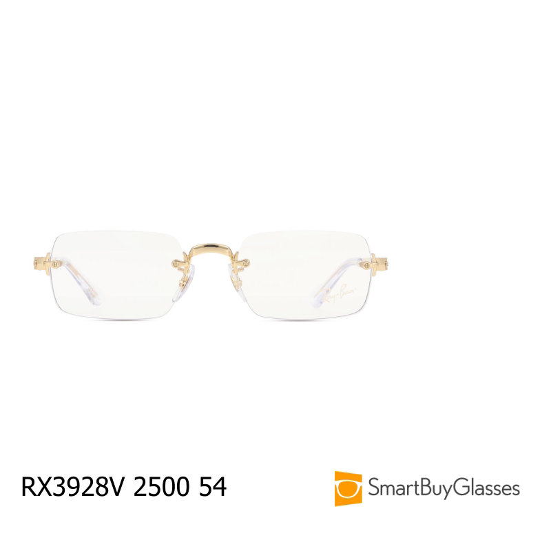 rayban雷朋眼镜无边框镜框金属镜架长方框眼镜架 RX3928V