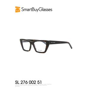 Saint Laurent光学眼镜玳瑁色板材方框眼镜架女复古框架镜SL276