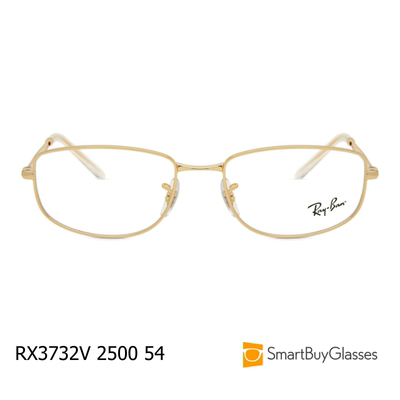 雷朋金色金属方框眼镜架