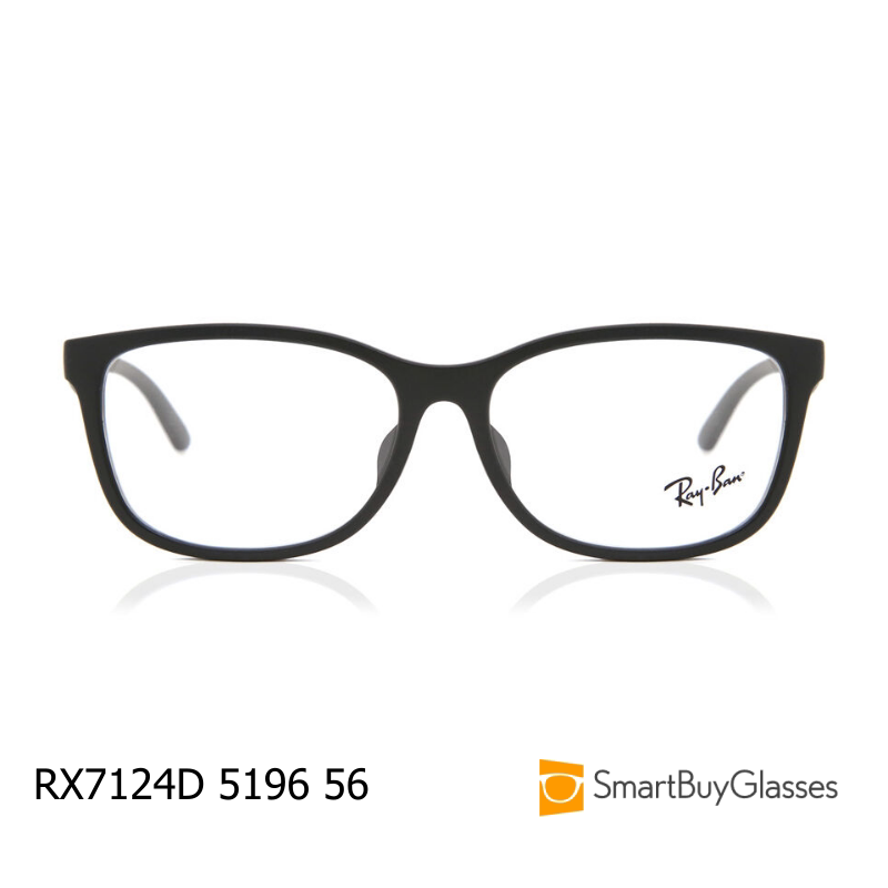 rayban雷朋眼镜黑色方框眼镜架男女简约框架镜 RX7124D