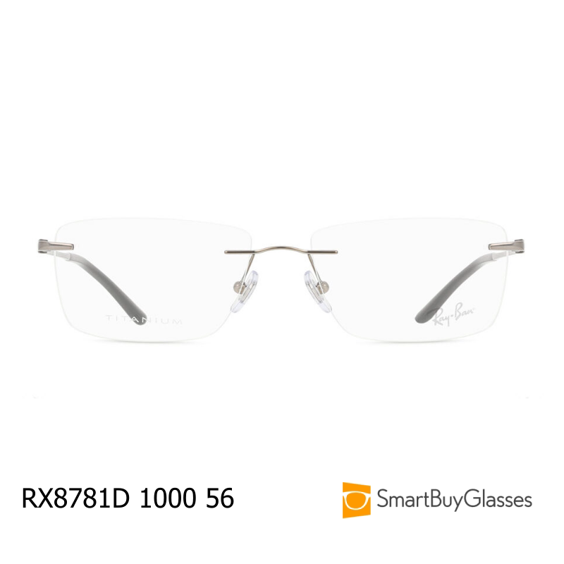 Ray-Ban时尚方形金属眼镜架男女超轻钛镜框近视镜架RX8781D