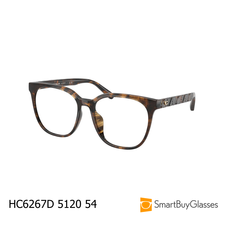coach眼镜蔻驰有鼻托女士板材方框眼镜框架 HC6267D