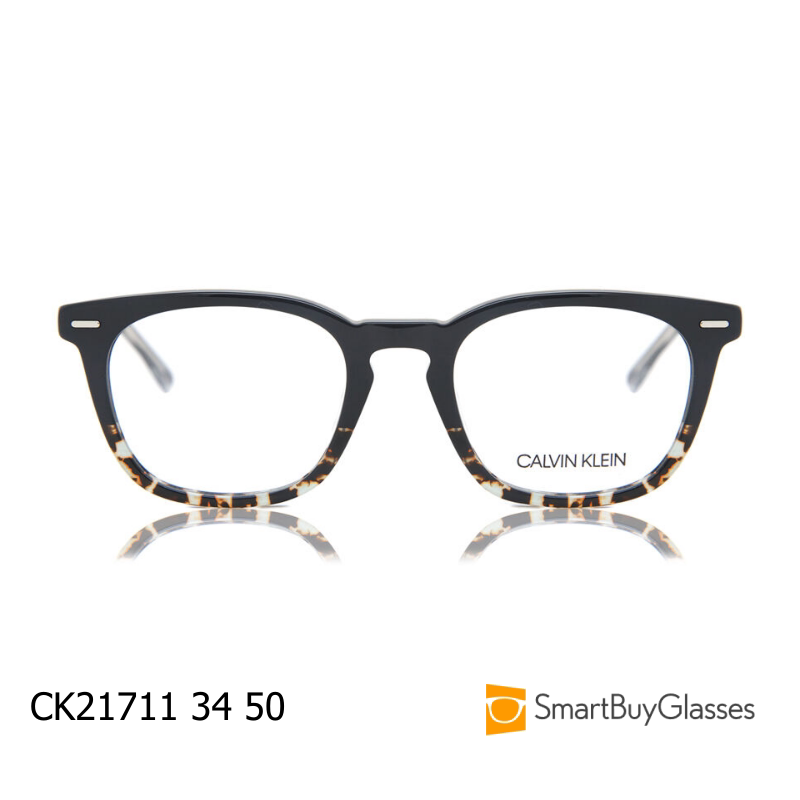 Calvin Klein玳瑁纹圆框眼镜架男女时尚豹纹镜框CK21711