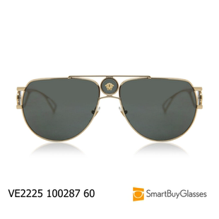 范思哲太阳眼镜Versace男士飞行员金属框墨镜VE2225