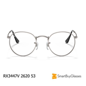 rayban雷朋眼镜复古金属圆框眼镜架男女细框光学镜 RX3447V