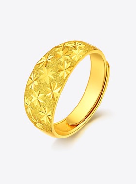 玖凤祥999足金金包银活口戒指