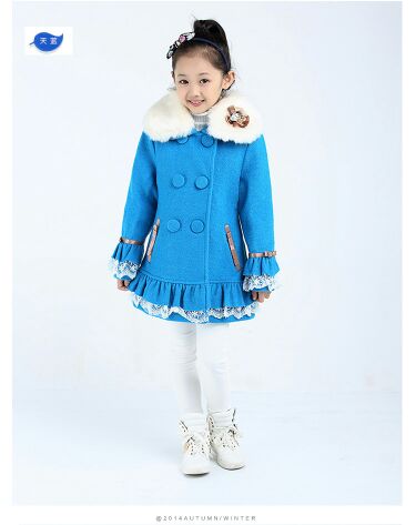 Manteau pour fille en laine - Ref 2161976 Image 4