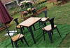 Iron art outdoors Tables and chairs combination Kit courtyard balcony Garden Café leisure time Anticorrosive WPC outdoor Tables and chairs