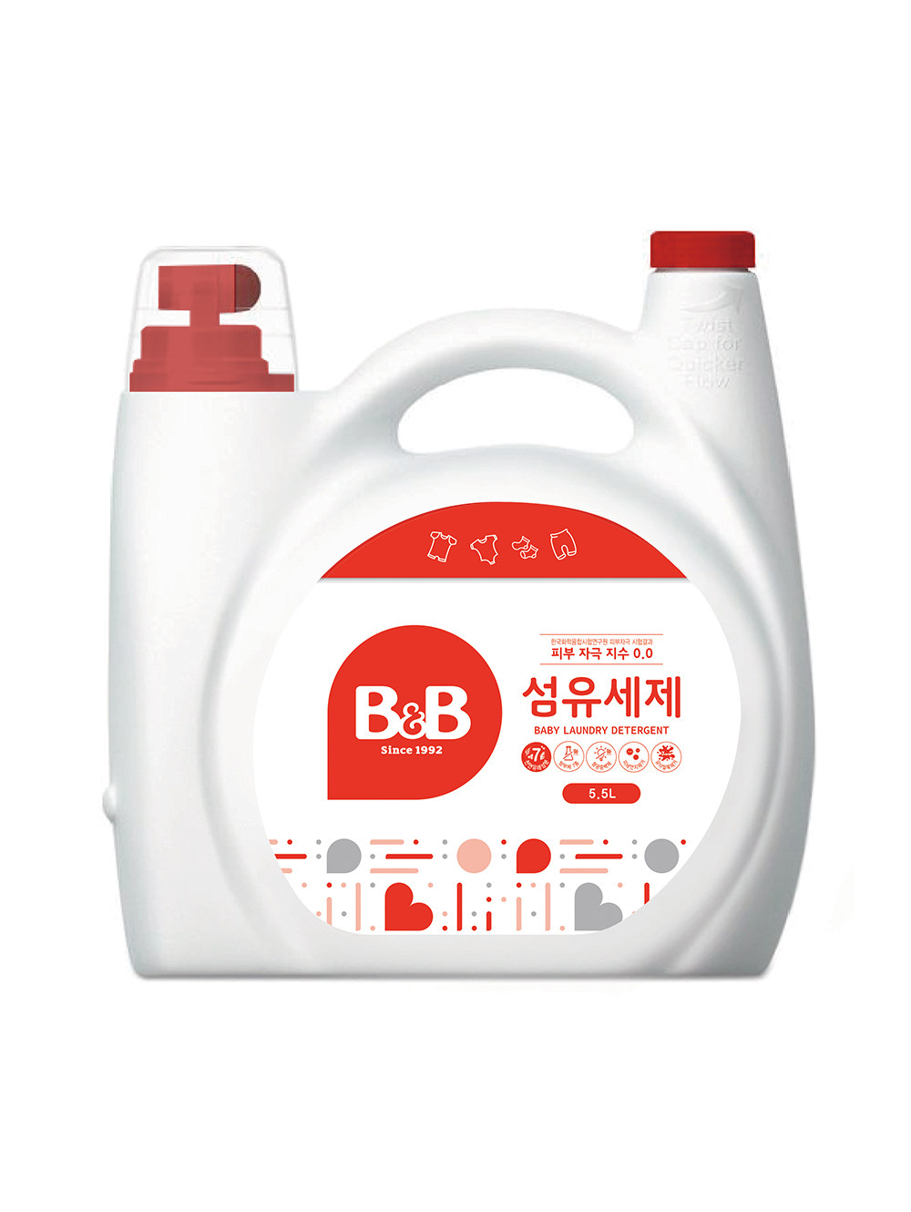 山姆韩国进口 保宁B&B纤维洗涤剂 5500ml 宝宝洗衣液