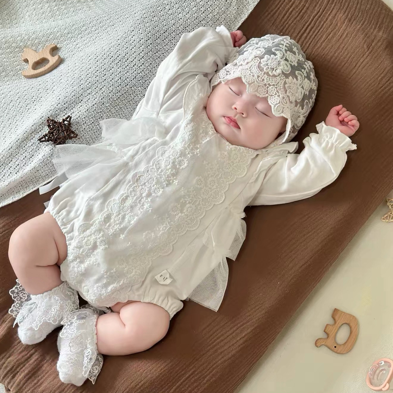Bulubaby满月婴儿夏装包连身衣/爬服/哈衣