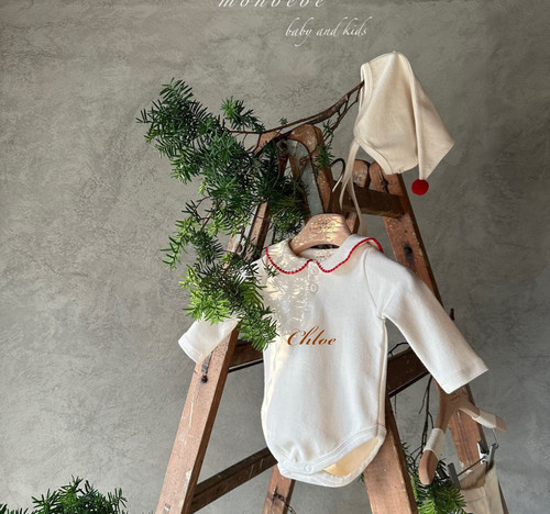 Bulubaby可定制名字婴儿圣诞连体衣秋冬加绒保暖可爱超萌包屁衣