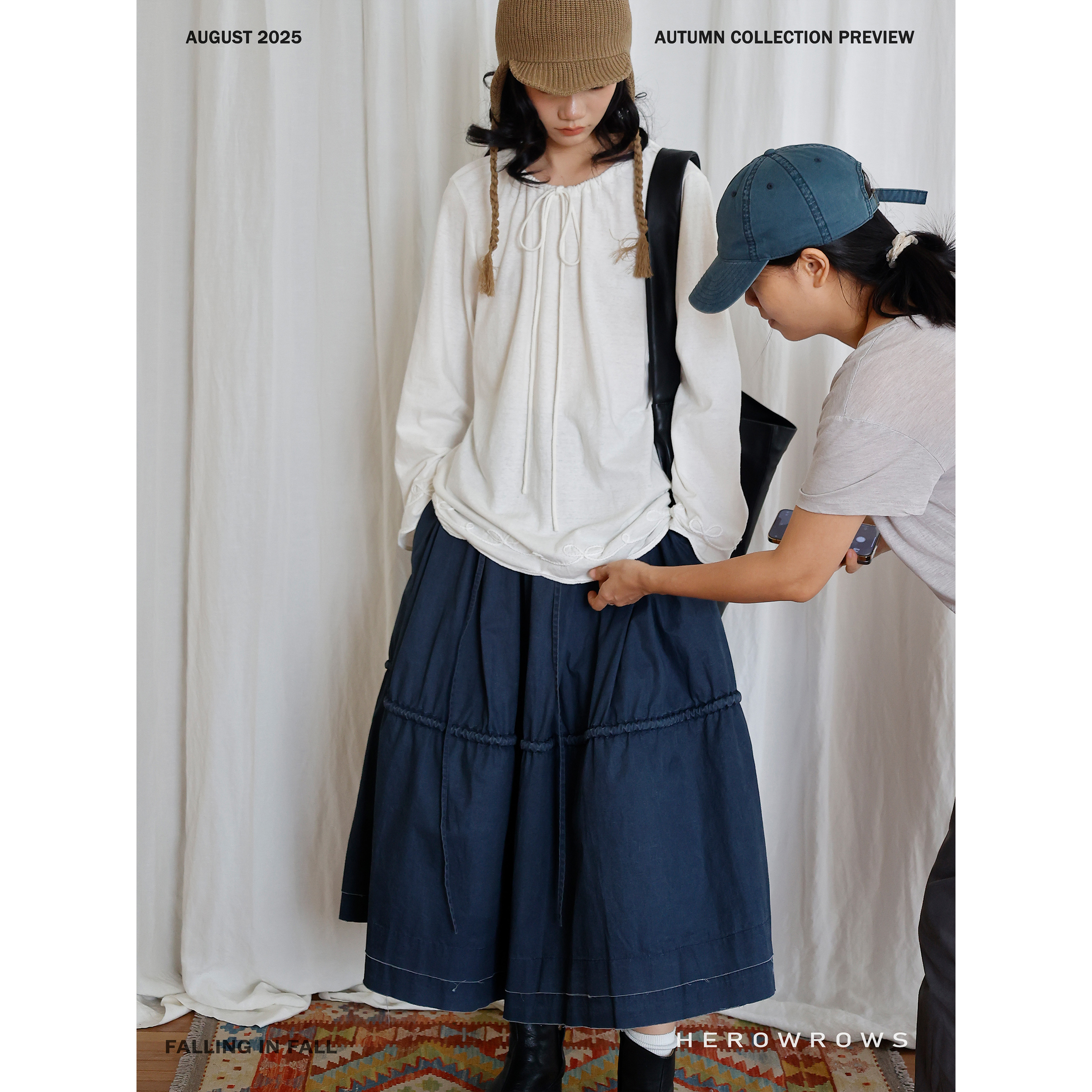 重工水洗棉立体量感大摆裙