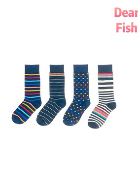DF皇家波点英式老钱秋冬中筒袜