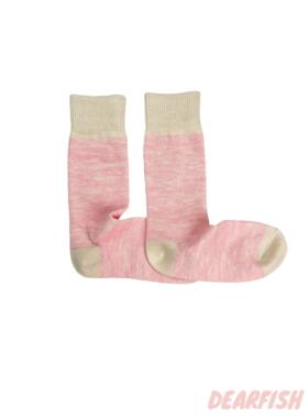 粉雪球2025秋冬新款dearfish精梳棉中筒袜舒适流行时尚粗线
