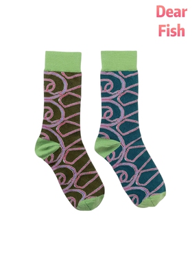 DEARFISH小青2025新款中筒女袜棉时尚设计师高颜值ins日韩潮流