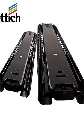 海蒂诗Hettich缓冲阻尼三节抽屉滑轨静音侧装钢珠导轨KA5332轨道