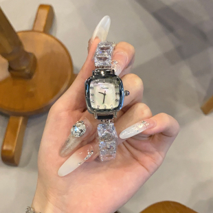 诺尔贝诗9142碎碎冰手表女轻奢小众皓石女士女款 设计感小巧精致表