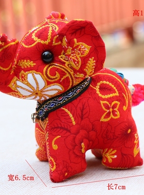 云南大理丽江手工布艺小象摆件家居摆件旅游伴手礼景区热卖