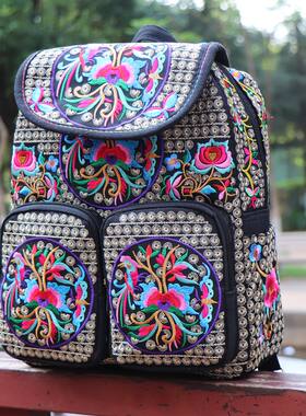 刺绣云南民族风backpack帆布包包