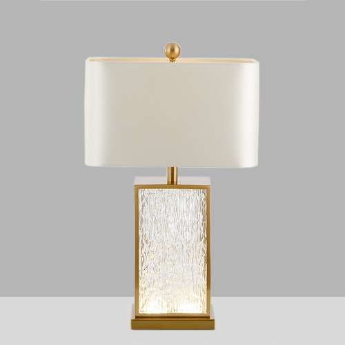 轻奢后现代风样板房美式玻璃台灯