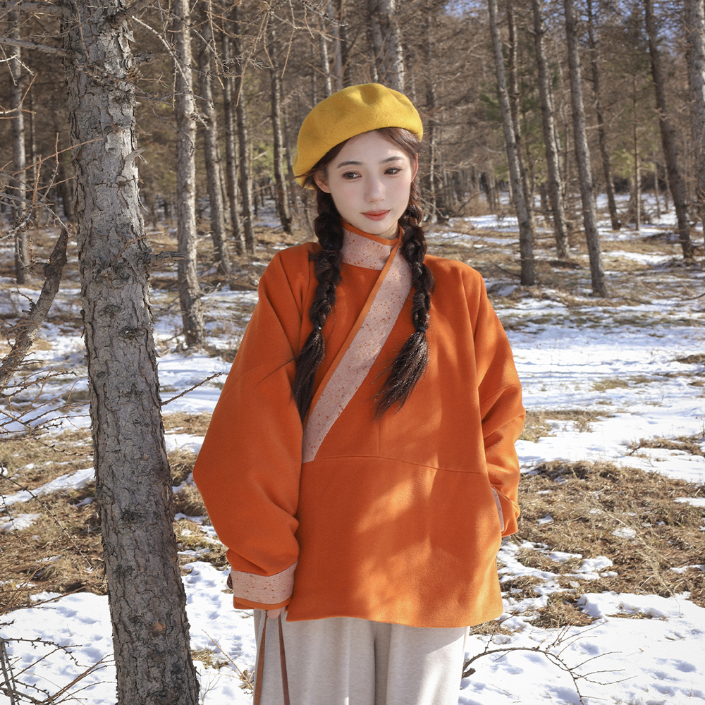 杉水集原创魏晋曲领袄