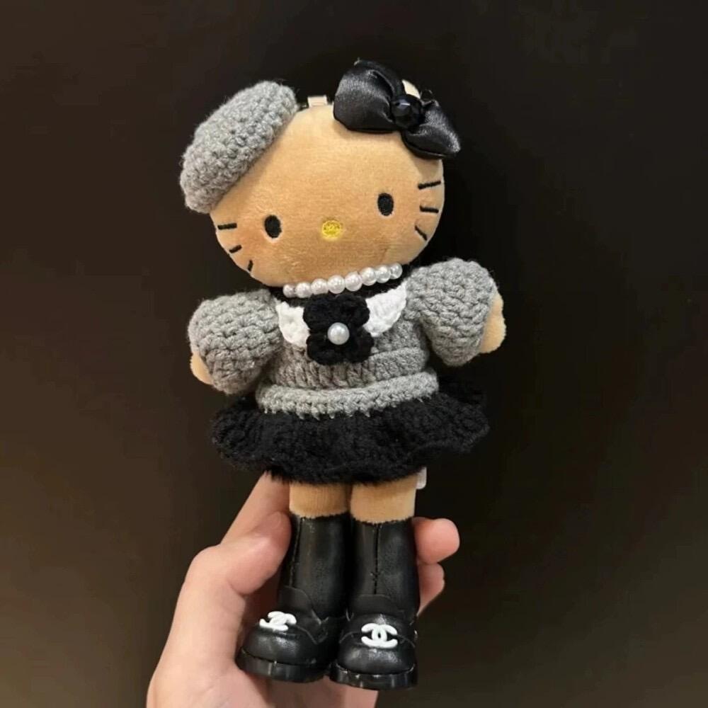 三丽鸥kitty长腿娃衣KT裸娃贵族小姐高级感毛绒配钥匙扣包包