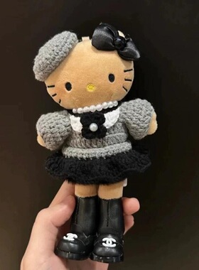 三丽鸥kitty长腿娃衣KT裸娃贵族小姐高级感毛绒配钥匙扣包包