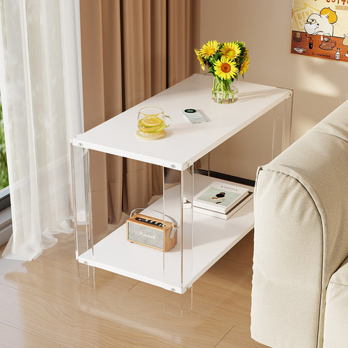 小桌子沙发边几家用客厅小户型茶几出租屋床头置物架简约双层茶桌