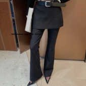 长裤 欧洲站2025秋季 女 .COM时尚 拉链门帘高腰显瘦微喇休闲裤 新款