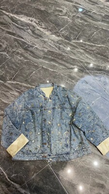 复古常规牛仔钉钻短外套