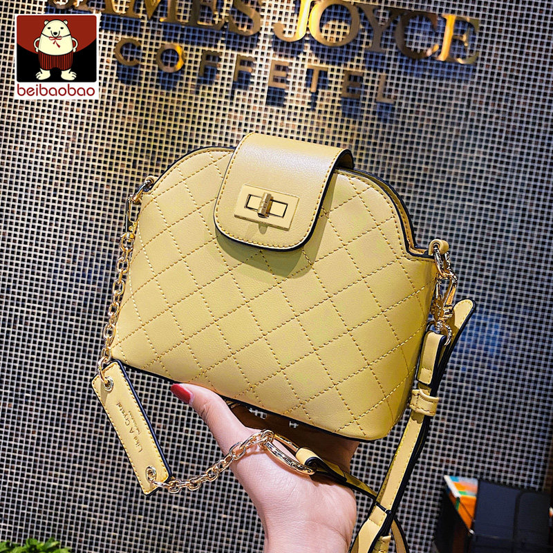 北包包女包夏季小包包2020新款潮网红菱格贝壳包斜挎链条百搭单肩